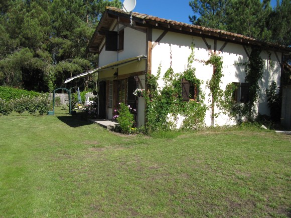 lit avec dessus de lit bleu et velux au deesus d'une vieille commode